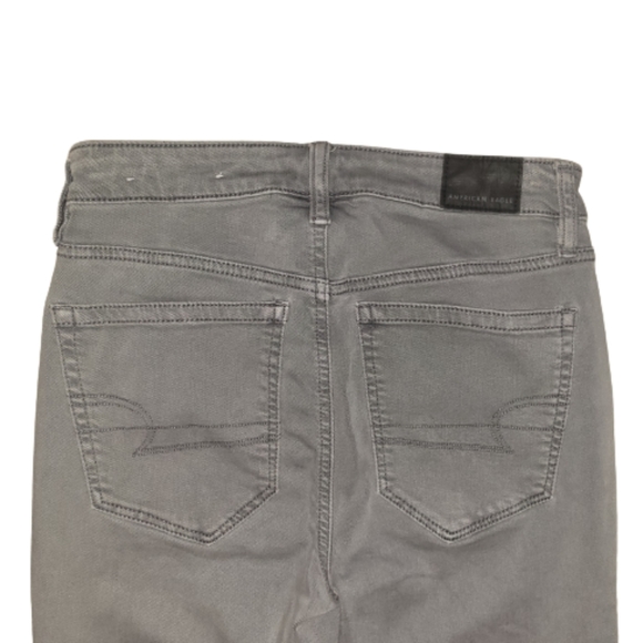 A. Eagle High Rise Crop Flare Jeans in Smoked Gray Size 2 Short (Petite) - Picture 9 of 15